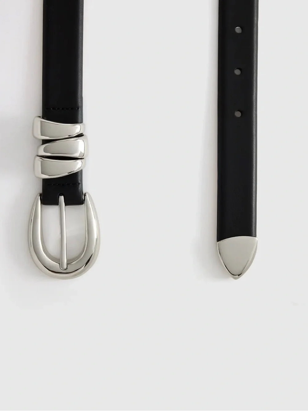 New Large Elissa Triple Keeper European Leather Belt - Retail $58
